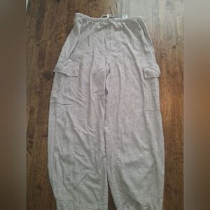 Haven Well Within Wide Leg Cargo Lenzing/Wool Blend Elastic Waist Pants M